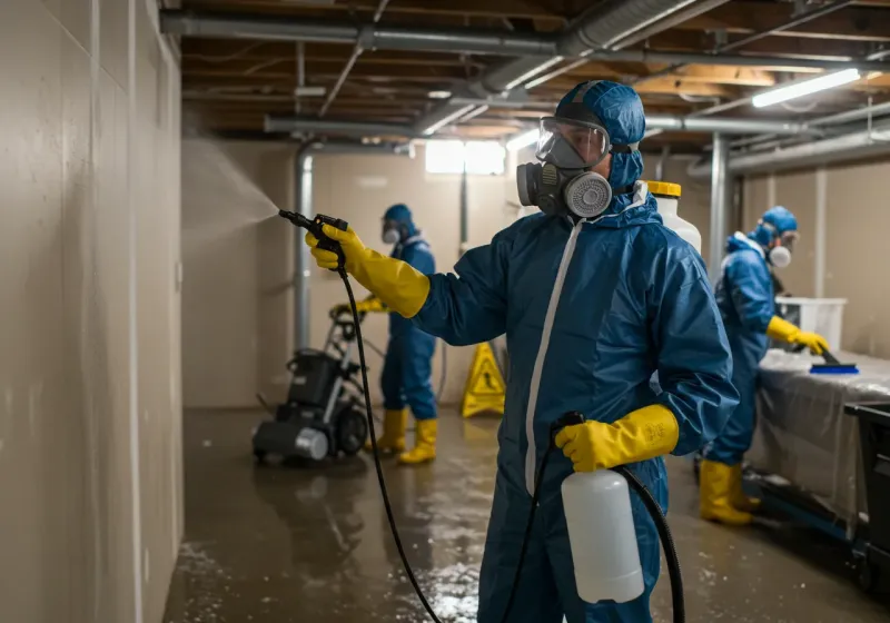 Basement Sanitization and Antimicrobial Treatment process in Polk County, TN