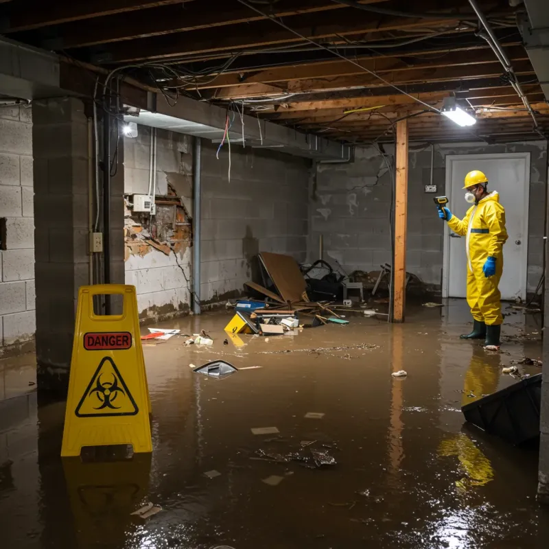 Flooded Basement Electrical Hazard in Polk County, TN Property